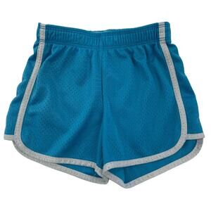 Justice Girls Mesh Activewear Shorts Light Blue / White Size 6